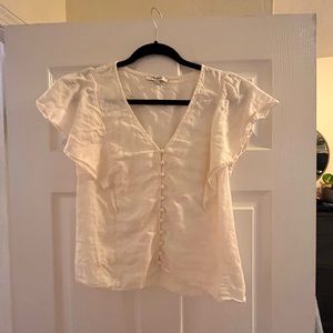 Madewell linen side zip top